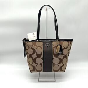 Coach Brown and Black Tote Bag